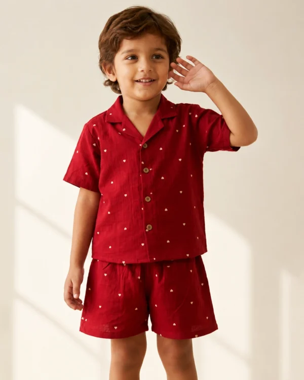 Cherry Hearts Muslin Set