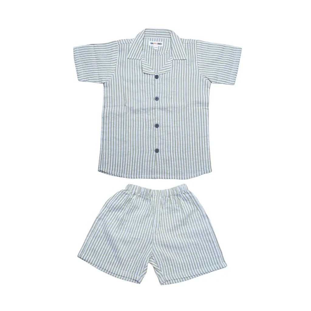 Sage Stripe Seersucker Set