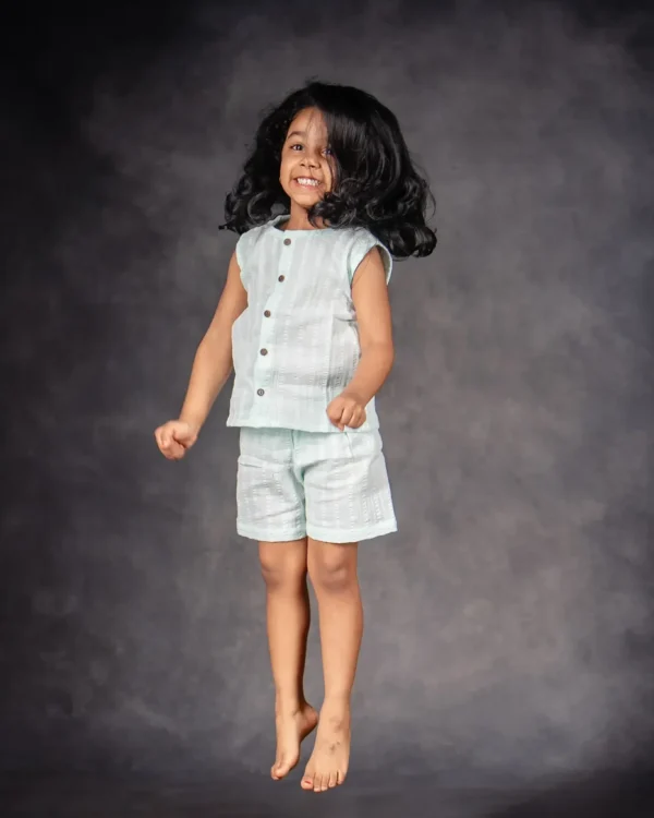 Frost Muslin Vest & Shorts Set