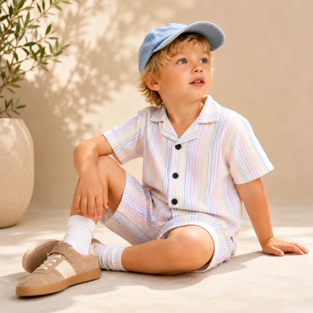 Cotton Candy Stripe Shirt Set
