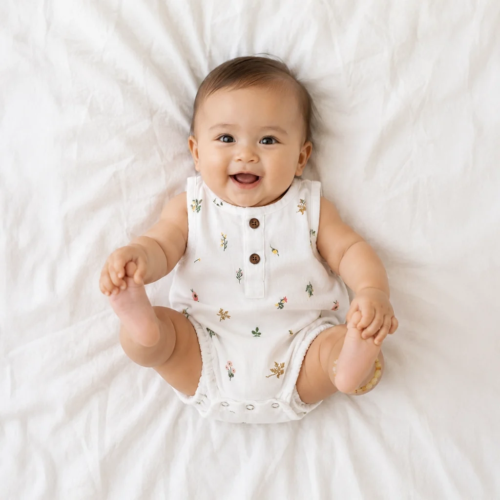 Meadow Bloom Muslin Onesie