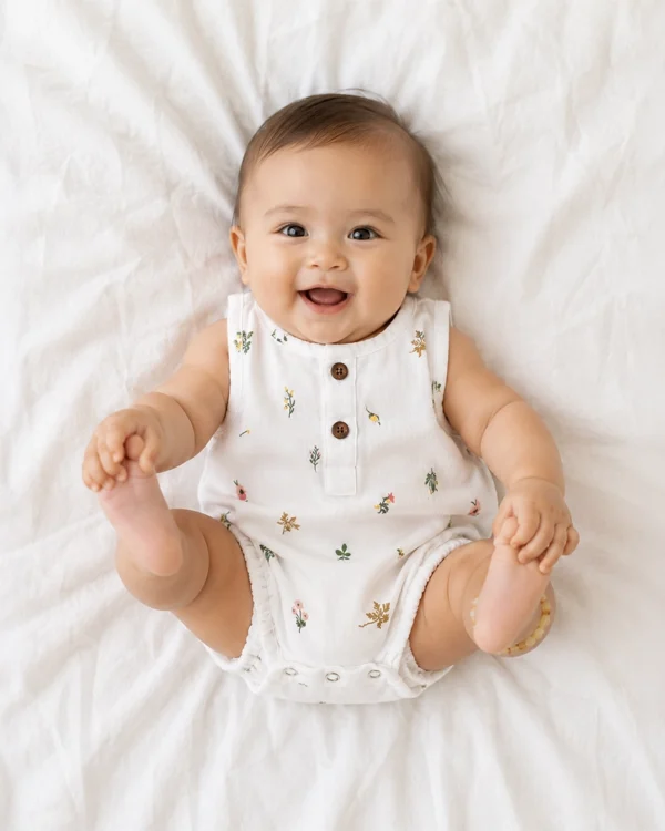 Meadow Bloom Muslin Onesie